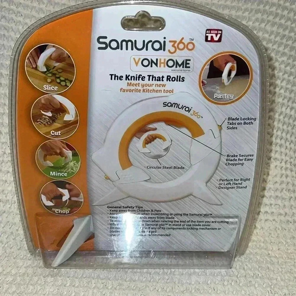 New Samurai 360 Knife Circular Rolling Knife - Picture 2 of 3